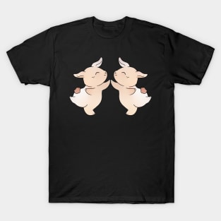 Twin Happy Rabbit | Claude Holand Lop Dumbo |  Bunniesmee T-Shirt